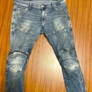 5620 3D Zip Knee Skinny Jeans